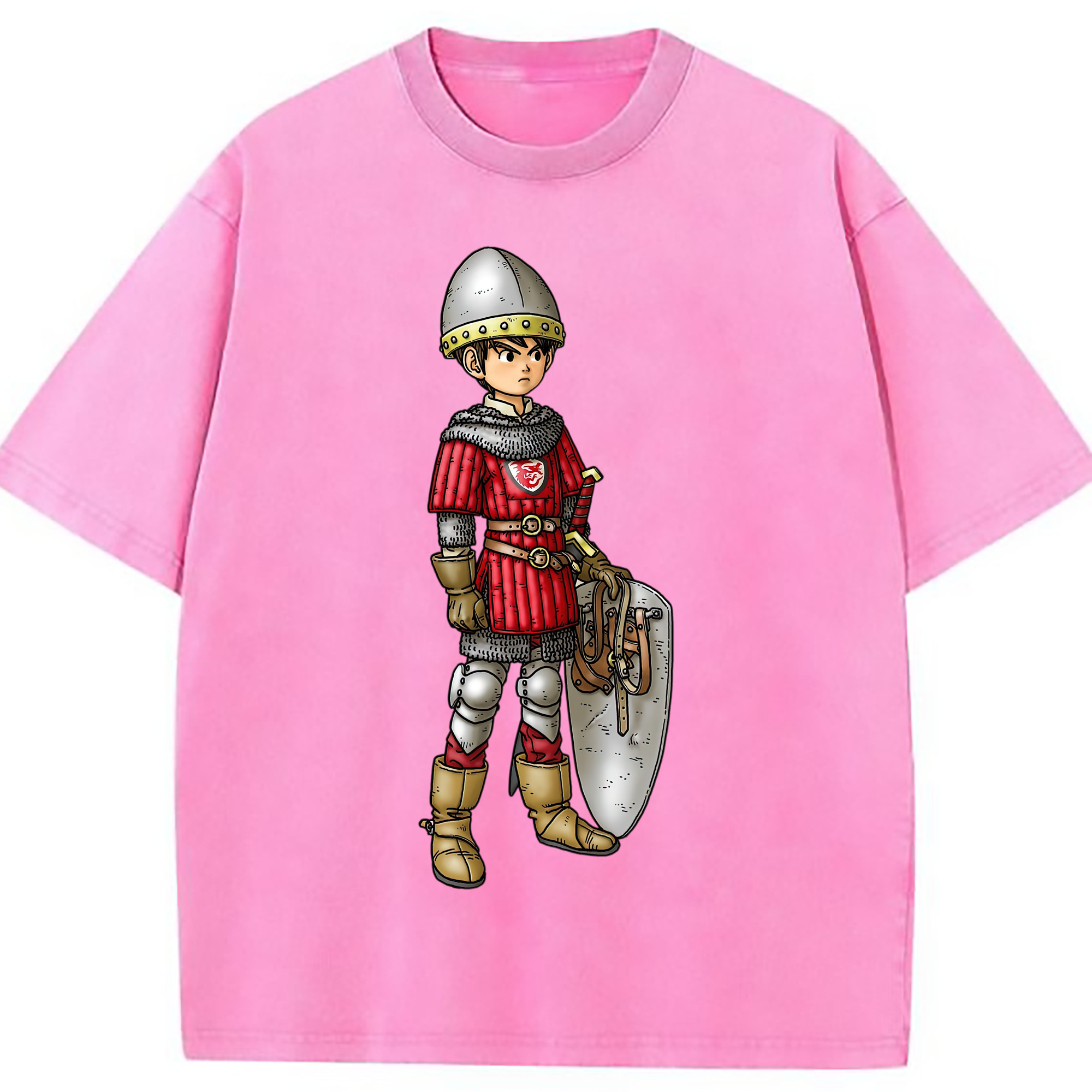 （画像用） ドラゴンクエスト Doragon Kuesuto Dragon Quest 綿100% ヴィンテージ風 半袖Tシャツ（フロントプリント）